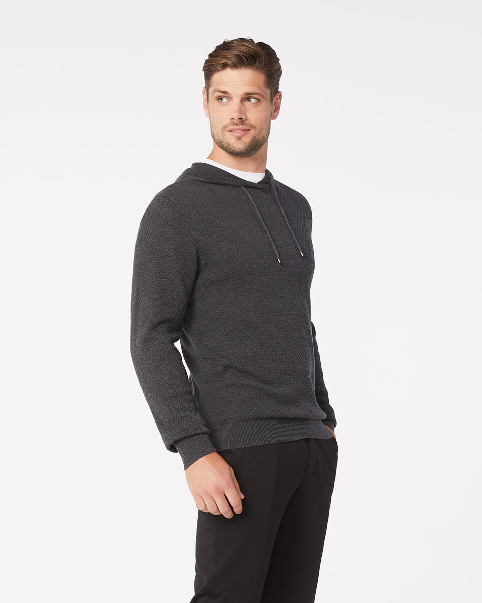 Colombo Hooded  Jumper, Charcoal, hi-res